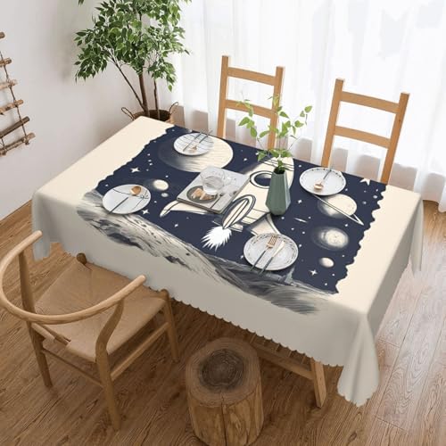 Unkhtt Wasserdichte rechteckige Tischdecke, Rakete im Weltraum, wiederverwendbar, für Esszimmer, Hochzeit, Party, 137 x 183 cm Unkhtt Wasserdichte rechteckige Tischdecke, Rakete im Weltraum, wiederverwendbar, für Esszimmer, Hochzeit, Party, 137 x 183 cm von Unkhtt