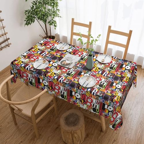 Unkhtt Wasserdichte rechteckige Tischdecke mit Buchstaben- und Zahlenaufdruck, 137 x 183 cm, wiederverwendbar, für Esszimmer, Hochzeit, Party Unkhtt Wasserdichte rechteckige Tischdecke mit Buchstaben- und Zahlenaufdruck, 137 x 183 cm, wiederverwendbar, für Esszimmer, Hochzeit, Party von Unkhtt