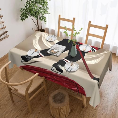 Unkhtt Wasserdichte rechteckige Tischdecke mit Hockey-Sportaufdruck, 137 x 183 cm, wiederverwendbar, für Esszimmer, Hochzeit, Party Unkhtt Wasserdichte rechteckige Tischdecke mit Hockey-Sportaufdruck, 137 x 183 cm, wiederverwendbar, für Esszimmer, Hochzeit, Party von Unkhtt