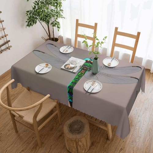 Unkhtt Wasserdichte rechteckige Tischdecke mit Libellen-Druck, 137 x 183 cm, wiederverwendbar, für Esszimmer, Hochzeit, Party Unkhtt Wasserdichte rechteckige Tischdecke mit Libellen-Druck, 137 x 183 cm, wiederverwendbar, für Esszimmer, Hochzeit, Party von Unkhtt