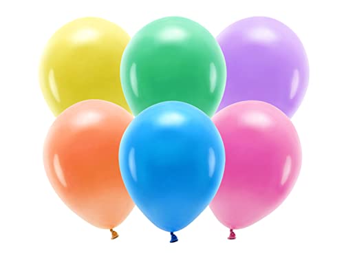 10 Stück umweltfreundliche Latex-Luftballons, 30 cm, gemischte Farben 10 Stück umweltfreundliche Latex-Luftballons, 30 cm, gemischte Farben von PartyDeco