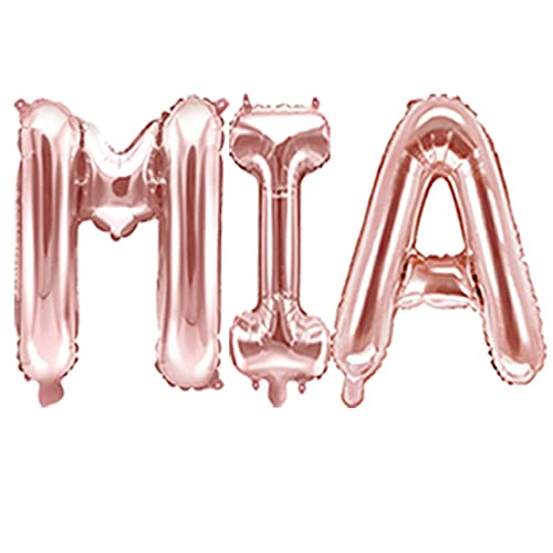 Ballon Foil Mylar Pink Gold Geschrieben Nome Mia 35 CM von Unknow