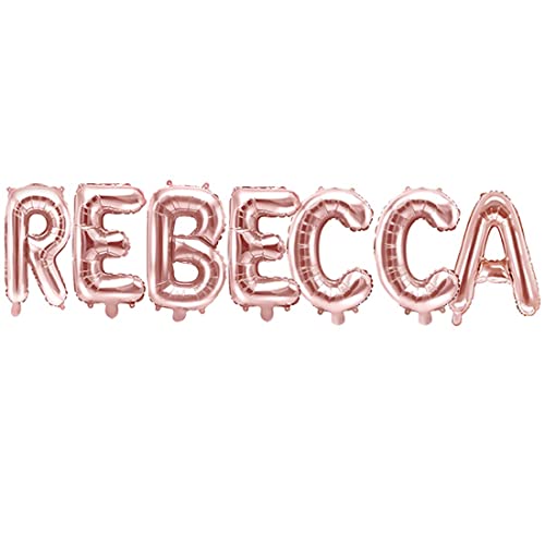 Ballon Foil Mylar Pink Gold Geschrieben Nome Rebecca 35 CM von Unknow