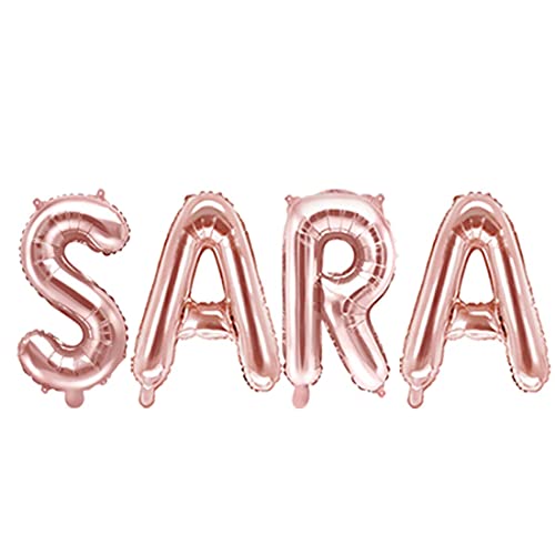 Ballon Foil Mylar Pink Gold Geschrieben Nome Sara 35 CM von Unknow