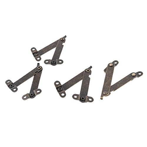 N/A Metall-Halterung für Haus, Möbel, Schrank, Schrank, Aufbewahrungsbox, Lift Up, Deckel, Halterung, Scharnier, 4 Stück, bronzefarben N/A Metall-Halterung für Haus, Möbel, Schrank, Schrank, Aufbewahrungsbox, Lift Up, Deckel, Halterung, Scharnier, 4 Stück, bronzefarben von Unknown