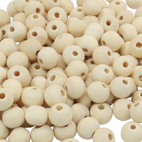 Unlorspy 300 Stück Naturholzperlen, 8 mm kleine runde Holzkugeln, unlackierte Holzperlen zum Basteln, DIY-Schmuck, Traumfänger Unlorspy 300 Stück Naturholzperlen, 8 mm kleine runde Holzkugeln, unlackierte Holzperlen zum Basteln, DIY-Schmuck, Traumfänger von Unlorspy