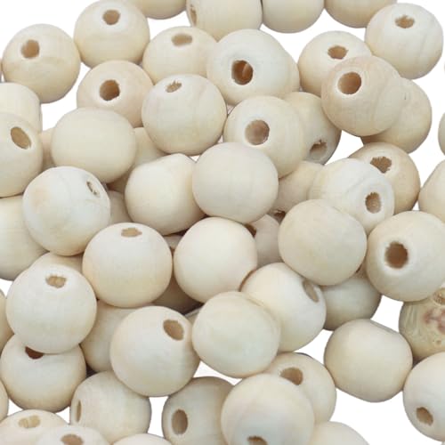 Unlorspy Naturholzperlen, 10 mm, kleine runde Holzkugeln, unlackierte Holzperlen zum Basteln, DIY-Schmuck, Traumfänger, 300 Stück Unlorspy Naturholzperlen, 10 mm, kleine runde Holzkugeln, unlackierte Holzperlen zum Basteln, DIY-Schmuck, Traumfänger, 300 Stück von Unlorspy