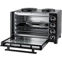 UNOLD 68885 Minibackofen mit Kochplatten schwarz von Unold