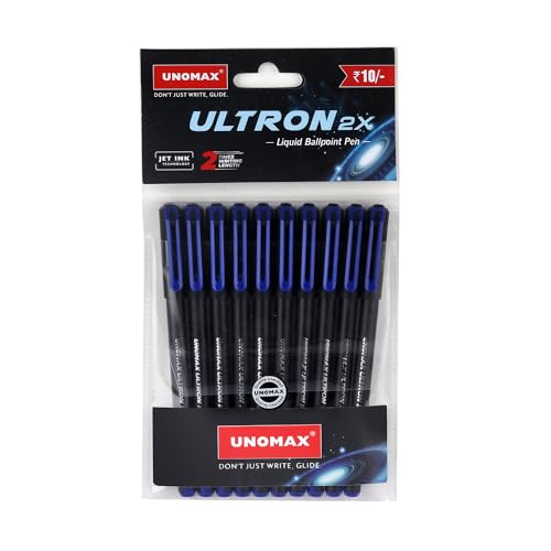 Unomax Ultron 2 x Flüssig-Kugelschreiber, Blau, 10 Stück Unomax Ultron 2 x Flüssig-Kugelschreiber, Blau, 10 Stück von UNOMAX