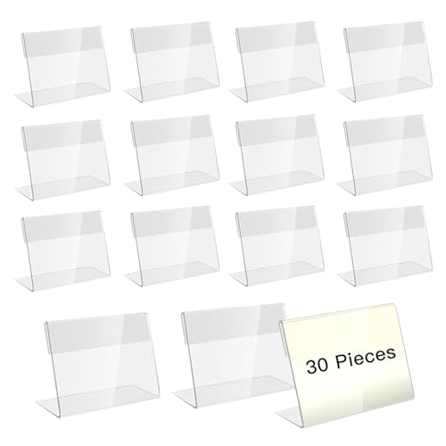 30 Stück Acryl Etikettenhalter Buffet Schilder Preisschilder Aufsteller Namensschilder Tisch Acryl Aufsteller Transparent Halter Visitenkarten-Display für büro Ladengeschäft und Supermarkt (9 x 6cm) 30 Stück Acryl Etikettenhalter Buffet Schilder Preisschilder Aufsteller Namensschilder Tisch Acryl Aufsteller Transparent Halter Visitenkarten-Display für büro Ladengeschäft und Supermarkt (9 x 6cm) von Unpoten
