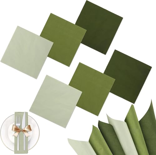 60 Stück Salbeigrüne Papierservietten, Servietten Grün 33x33cm, Eukalyptus Einwegservietten Servietten, Cocktailservietten, Tischdeko für Brautparty Hochzeit Dinner Party Brautparty 60 Stück Salbeigrüne Papierservietten, Servietten Grün 33x33cm, Eukalyptus Einwegservietten Servietten, Cocktailservietten, Tischdeko für Brautparty Hochzeit Dinner Party Brautparty von Unpoten