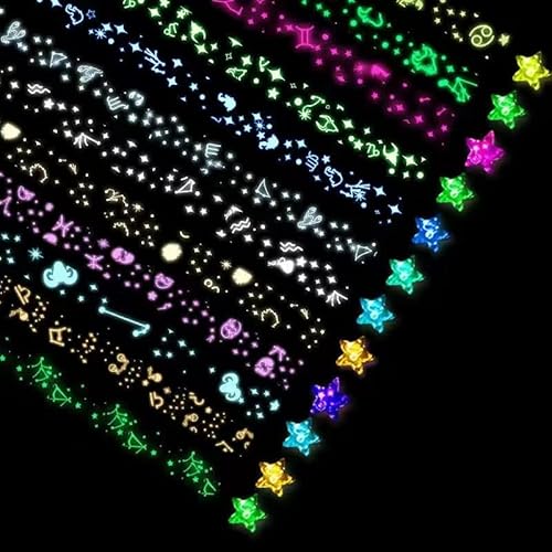 840 Blatt Leuchtendes Sternenpapier, Origami Papier Sterne Papierstreifen, Star Paper Strips, für DIY Kunstprojekte Handwerk, 12 Farben von Unpoten