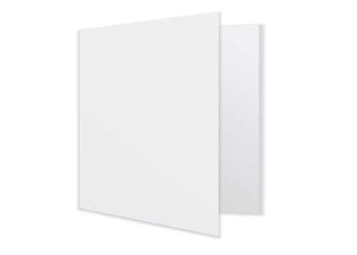 100 quadratische Klappkarten Doppelkarten weiss, blanko 14,5 x 14,5 cm beidseitig beschreibbar und bedruckbar - Ideal für Grußkarten Menükarten Einladungskarten inkl. Umschlag von Unser-Festtag