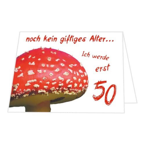 Geburtstagseinladungen runder Geburtstag, mit Spruch Überhaupt kein giftiges Alter, Klappkarte, Text und Alter änderbar, beidseitig bedruckt auf hochweißem Karton 5-200 Stück von Unser-Festtag