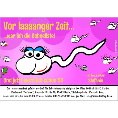 Unser-Festtag Moderne Einladungen zum Geburtstag 18 20 25 30 40 mit Spruch - cool lustig Wunschtext ändern - 40 Karten, jedes Alter Unser-Festtag Moderne Einladungen zum Geburtstag 18 20 25 30 40 mit Spruch - cool lustig Wunschtext ändern - 40 Karten, jedes Alter von Unser-Festtag