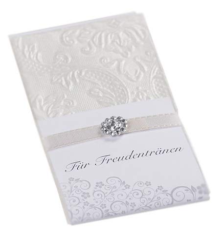 10 Taschentücher Freudentränen Hochzeit TT0037 champagner von Unser schönster Tag