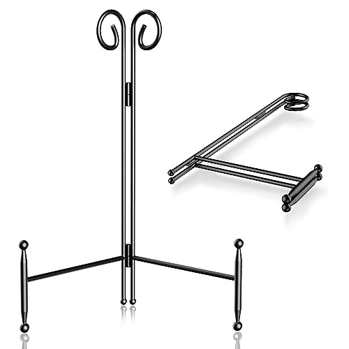 UoYeet 10 Zoll Tellerständer zur Präsentation, schwarzer Metallrahmenhalter für Bilder und dekorative Teller, zusammenklappbarer Staffelei-Display-Ständer für Platten, Bücher und Kunst (2er Pack) UoYeet 10 Zoll Tellerständer zur Präsentation, schwarzer Metallrahmenhalter für Bilder und dekorative Teller, zusammenklappbarer Staffelei-Display-Ständer für Platten, Bücher und Kunst (2er Pack) von UoYeet