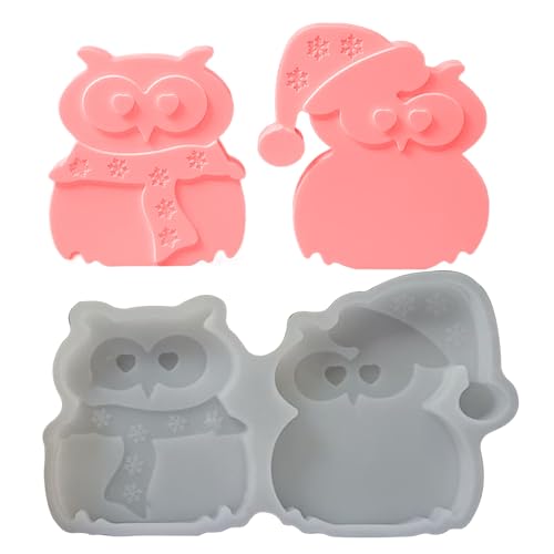 3D-Tierformen | Handgefertigte 3D-Eulen-Epoxidharz-Form – leicht zu lösen, Bastelhilfe für Dessert, Kuchen, Ton, Seife, Gips, Zementwachs von Uonguon