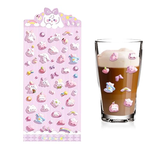 Sticker - Cartoon Tiere Schaumstoff Belohnungsaufkleber - Deko Für Notizbuch Scrapbooking Zimmerdekoration Schule Mädchen Kinder Handy Laptop Weihnachten Halloween von Uonguon
