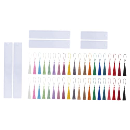 1 Satz Diy Lesezeichen Silikonformen mit Formen Quasten für Bastelprojekte Vielseitige Gießformen für Epoxidharz Dekorationen und Lesezeichen von Uonlytech