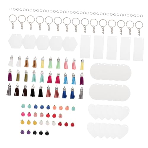 1 Satz Diy Schlüsselanhänger Acryl Schlüsselanhänger Rohlingen mit Bunten Quasten Zubehör für Individuelles Basteln für und Partygeschenke 1 Satz Diy Schlüsselanhänger Acryl Schlüsselanhänger Rohlingen mit Bunten Quasten Zubehör für Individuelles Basteln für und Partygeschenke von Uonlytech
