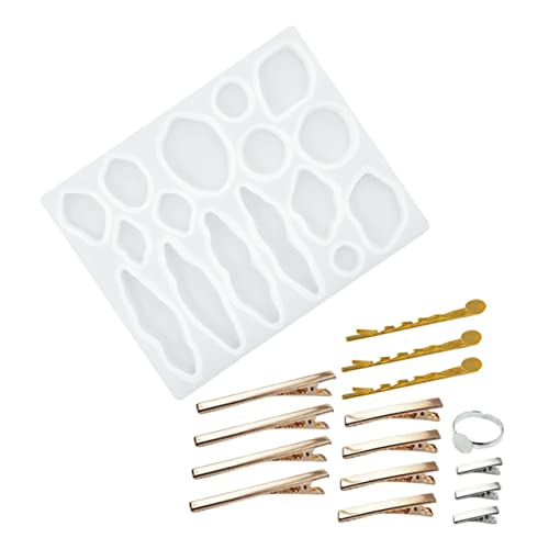 1 Satz Epoxidharz Silikon Gießformen für Haarnadeln Teiliges Diy Crystal Mold Kompatibel mit Epoxidharz Uv Harz und Mehr Einfach zu Entformen für Haarspangen Dekorationen 1 Satz Epoxidharz Silikon Gießformen für Haarnadeln Teiliges Diy Crystal Mold Kompatibel mit Epoxidharz Uv Harz und Mehr Einfach zu Entformen für Haarspangen Dekorationen von Uonlytech