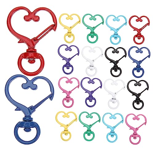 1 Satz Herz Schlüsselanhänger Clips Herzform Snap Haken Für Diy Schlüsselanhänger Und Handwerksprojekte Metall Federverschlüsse Für Taschenaccessoires Farben 20 Stück von Uonlytech