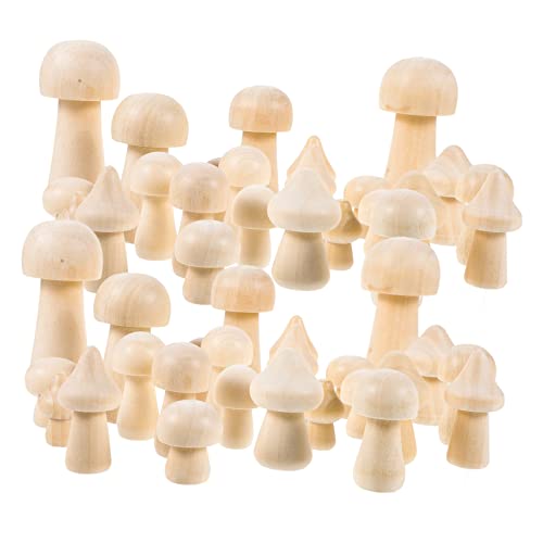 1 Satz Mini Holzpilze zum Bemalen Unfertige Pilze für Diy Projekte für Bastel Enthusiasten Vielseitig Einsetzbar Wohnaccessoire oder von Uonlytech