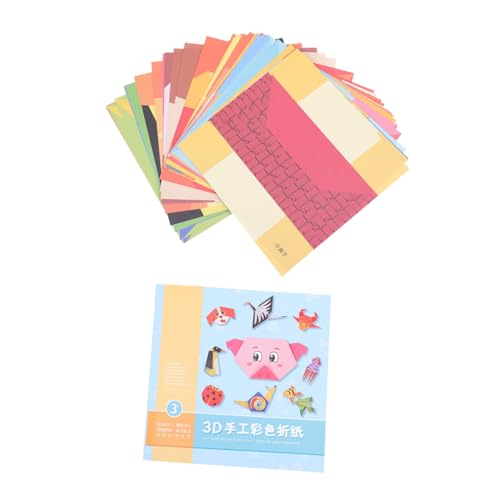 1 Satz Origami Papier für Diy Bastelmaterial für Faltprojekte für Verschiedene Altersgruppen Leicht und Tragbar Fördert die Fantasie und Kreativität von Uonlytech