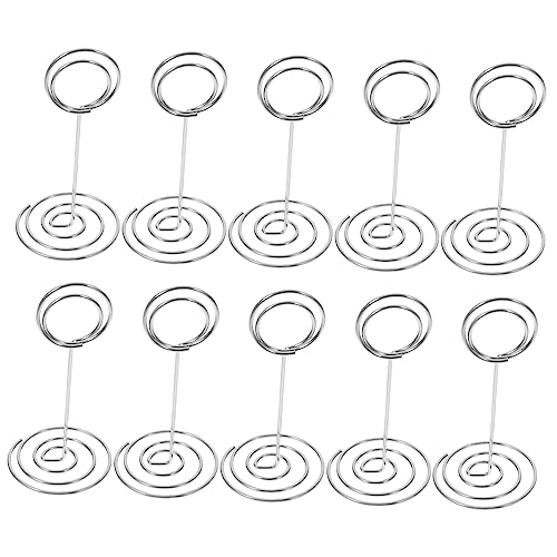 1 Satz Tischkartenhalter Mit Platzkartenclip Elegante Memo Clips Für Hochzeiten Feiern Und Events Silbern Für Fotos Und Notizen 10 Stück von Uonlytech