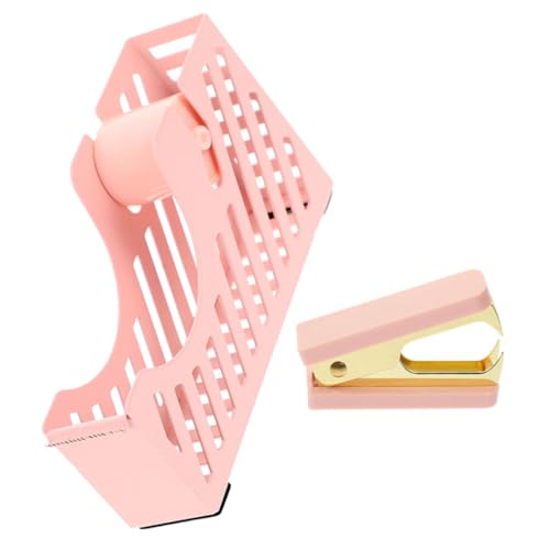 1 Satz Tragbarer Tape Dispenser mit Heftentferner für Effiziente Nutzung im Büro und Zuhause Teiliges Set aus Stabilem Leicht zu Transportieren von Uonlytech