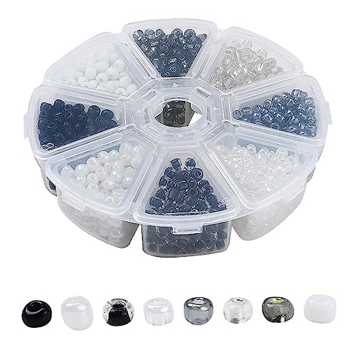 1 Schachtel Runde Glasperlen Kette Armband Diy Bastelset Farbverlaufende Perlen für Schmuckdesign für Armbänder und Bastelprojekte von Uonlytech