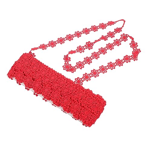 1 Stück Diy Kleidung Dekorationsmaterial Breites Spitzenband Großer Roter Farbe für Handarbeiten Verzierungen und Bekleidungsaccessoires 1 Stück Diy Kleidung Dekorationsmaterial Breites Spitzenband Großer Roter Farbe für Handarbeiten Verzierungen und Bekleidungsaccessoires von Uonlytech