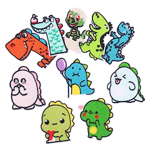 10 Stück Dinosaurier Stickaufnäher Bestickte Patches für Diy Kleidung Taschen und Hüte Einfach Anzubringen Langlebig und Sicher für Reparaturen und Dekorationen 10 Stück Dinosaurier Stickaufnäher Bestickte Patches für Diy Kleidung Taschen und Hüte Einfach Anzubringen Langlebig und Sicher für Reparaturen und Dekorationen von Uonlytech