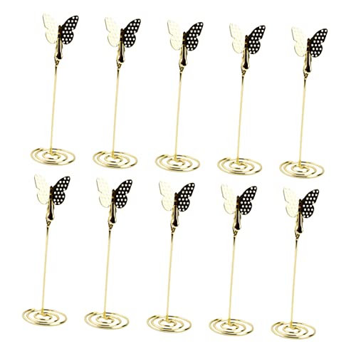 10 Stück Schmetterlings Tischkartenhalter Elegante Platzkarten Halter für Hochzeit Party Deko Multifunktionale Fotohalter für Menükarten Notizen Visitenkarten von Uonlytech