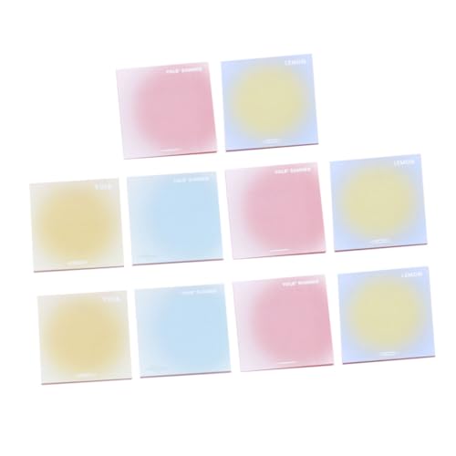 10 Stück Selbstklebende Haftnotizen für Studenten Notizzettel für Büro und Schule für Notizen Planungen und Wichtige Erinnerungen Kawaii Design von Uonlytech