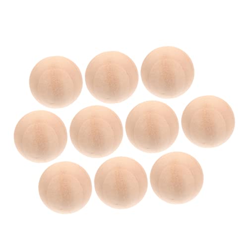10 Stück Unlackierte Holzperlen Runde Holz Kugeln für Diy Bastelprojekte Handmade Crafts Material Naturholz für Dekorieren von Uonlytech