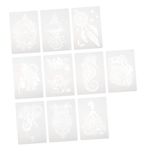 10 Stück Wiederverwendbare Kunstschablonen für Malprojekte Abstrakte Tiermotive für Diy Wand und Möbelgestaltung Scrapbooking Bastelarbeiten und Mehr 10 Stück Wiederverwendbare Kunstschablonen für Malprojekte Abstrakte Tiermotive für Diy Wand und Möbelgestaltung Scrapbooking Bastelarbeiten und Mehr von Uonlytech
