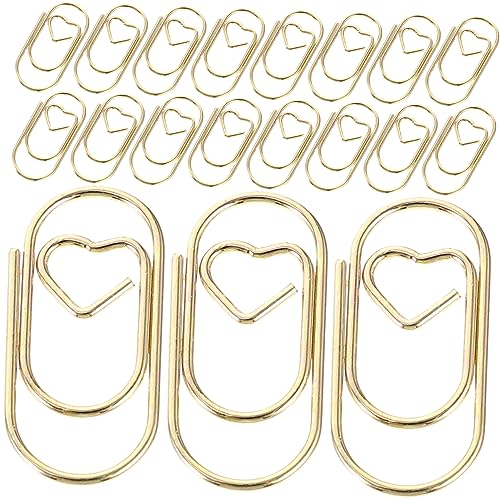 100 Stück Mini Metall Büroklammern Dekorative Clips für Dokumente Bastelprojekte und Bürobedarf Leicht und Tragbar für Schule und Zuhause von Uonlytech