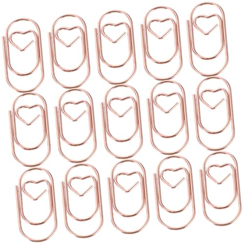 100 Stück Mini Metall Klammern Roségoldene Dekorative Büroklammern für Dokumente Fotos und Bastelarbeiten Vielseitige Anwendung im Büro Schule und Zuhause 100 Stück Mini Metall Klammern Roségoldene Dekorative Büroklammern für Dokumente Fotos und Bastelarbeiten Vielseitige Anwendung im Büro Schule und Zuhause von Uonlytech