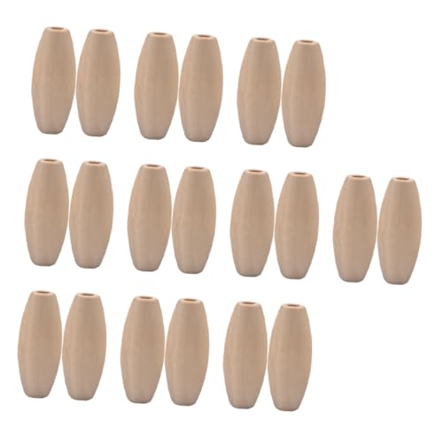 100 Stück Oval Holzperlen Diy Schmuckzubehör für Bastelarbeiten Vielseitige Holzperlen zum Auffädeln und Dekorieren für Armbänder und Wohnaccessoires von Uonlytech