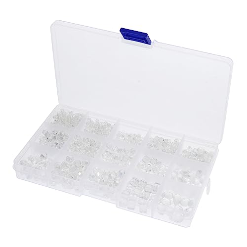 1000 Stück Glasperlen für Diy Schmuck Vielfältige Lose Kristallperlen Verschiedenen Formen für Bastelprojekte und Schmuckherstellung 1000 Stück Glasperlen für Diy Schmuck Vielfältige Lose Kristallperlen Verschiedenen Formen für Bastelprojekte und Schmuckherstellung von Uonlytech