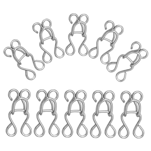 100Stücke Metall Haken und Augenschlüsse für Nähprojekte Robuste und Langlebige Verschlüsse für Kleidung DIY Nähzubehör und Bastelarbeiten für Anfänger 100Stücke Metall Haken und Augenschlüsse für Nähprojekte Robuste und Langlebige Verschlüsse für Kleidung DIY Nähzubehör und Bastelarbeiten für Anfänger von Uonlytech