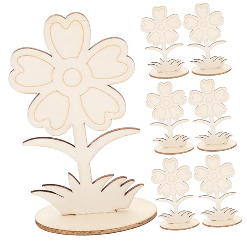 12 Stück Unbearbeitete Holzblumen zum Basteln Diy Holzfiguren für Projekte für Hochzeiten Geburtstagsfeiern Frühlingsdeko und Mehr 12 Stück Unbearbeitete Holzblumen zum Basteln Diy Holzfiguren für Projekte für Hochzeiten Geburtstagsfeiern Frühlingsdeko und Mehr von Uonlytech