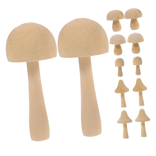12 Stück Unbehandelte Holzpilze Dekorationen zum Bemalen Verschiedene für DIY Handwerk Naturholz Ornamente für Projekte und Raumdekoration 12 Stück Unbehandelte Holzpilze Dekorationen zum Bemalen Verschiedene für DIY Handwerk Naturholz Ornamente für Projekte und Raumdekoration von Uonlytech