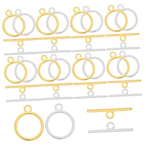 120 Sätze Teiliges Offenen Ringen und Schmuckverschlüssen Legierung für Diy Armbänder und Goldene und Silberne Optionen für Bastelprojekte von Uonlytech