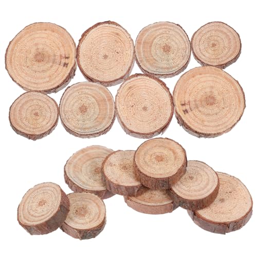 120 Stück Unlackierte Holzscheiben für Diy Runde Holzstücke Kiefer für Bastelarbeiten Glatte Oberflächen Dekorieren von Uonlytech
