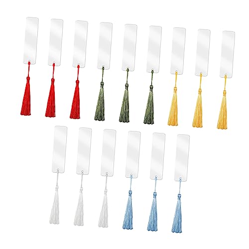 15 Stück Sublimation Lesezeichen mit Quaste Blanko Diy Buchzeichen für Wärmeübertragung Bastelmaterialien für Kreative und Dekoration von Uonlytech