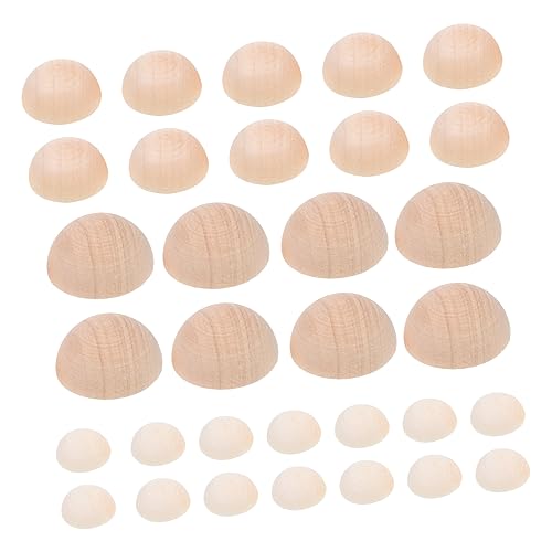 150 Stück Holzperlen Unfertige Halbkugeln Natürlichem Holz für Diy Bastelprojekte für Schmuckherstellung Dekoration und Kinderaktivitäten von Uonlytech