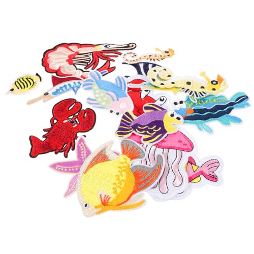 16Stücke Teiliges Ocean Creature Patches DIY Applikationen für Kleidung Taschen und Bastelprojekte Hochwertige Aufbügelbare Flicken mit Muster und Sicherer 16Stücke Teiliges Ocean Creature Patches DIY Applikationen für Kleidung Taschen und Bastelprojekte Hochwertige Aufbügelbare Flicken mit Muster und Sicherer von Uonlytech